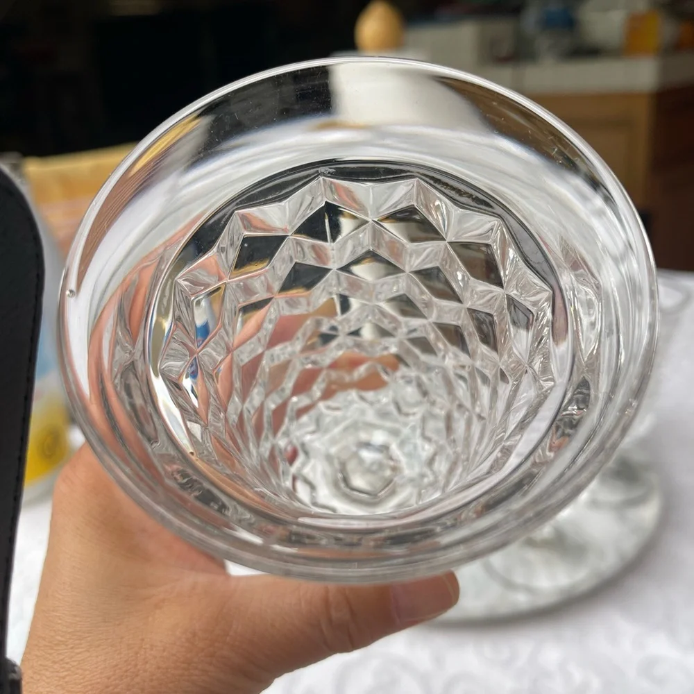 4 Elegant Crystal Glass Goblet Set of 4 vintage Fostoria